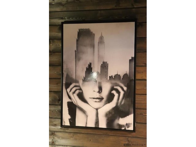 Coco maison afbeelding in lijst - 102x5x104cm - afbeelding 1 van  2