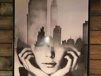 Coco maison afbeelding in lijst - 102x5x104cm - afbeelding 1 van  2