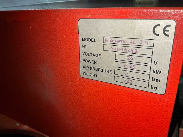 Coeman - giromatic ac 2.4 - mobiele palletfoliewikkelaar - afbeelding 6 van  7