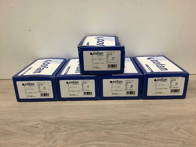 Cofan 4,8 x 12 popnagel (2500x) - afbeelding 1 van  2