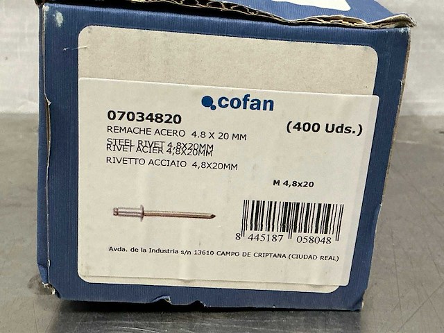 Cofan 4,8 x 20mm popnagel (7600x) - afbeelding 1 van  4
