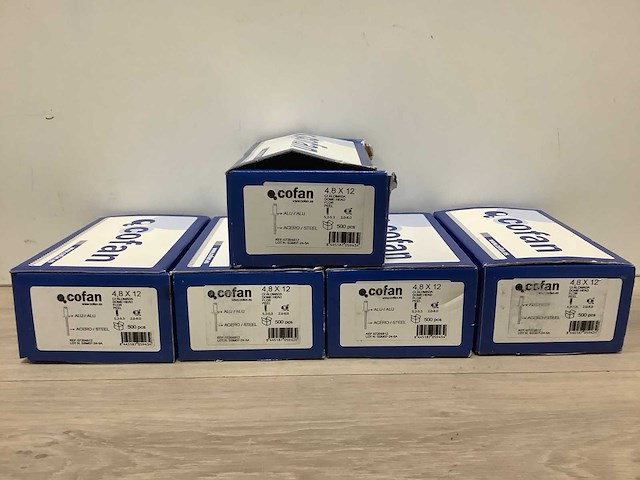 Cofan 4,8x12 popnagel (2500x) - afbeelding 1 van  3