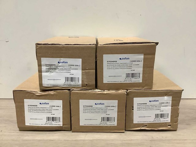 Cofan aluminium 4x8 popnagel (5000x) - afbeelding 1 van  3