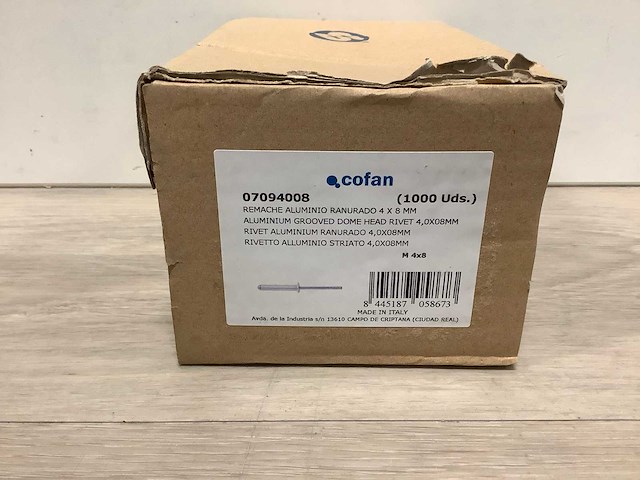 Cofan aluminium 4x8 popnagel (5000x) - afbeelding 2 van  3