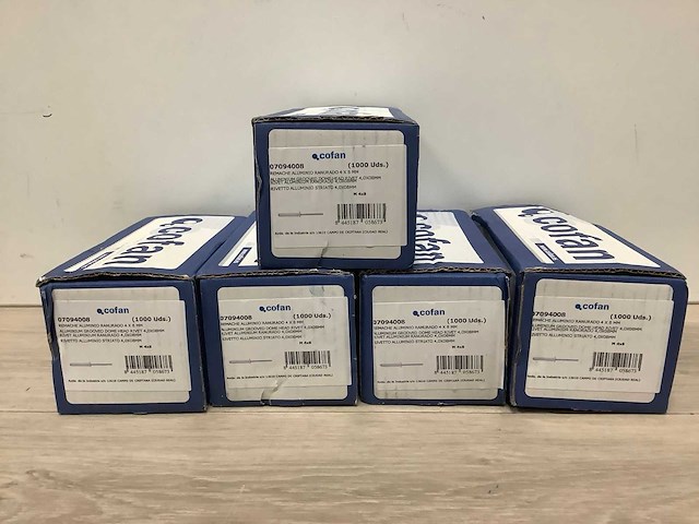 Cofan aluminium 4x8 popnagel (5000x) - afbeelding 1 van  3