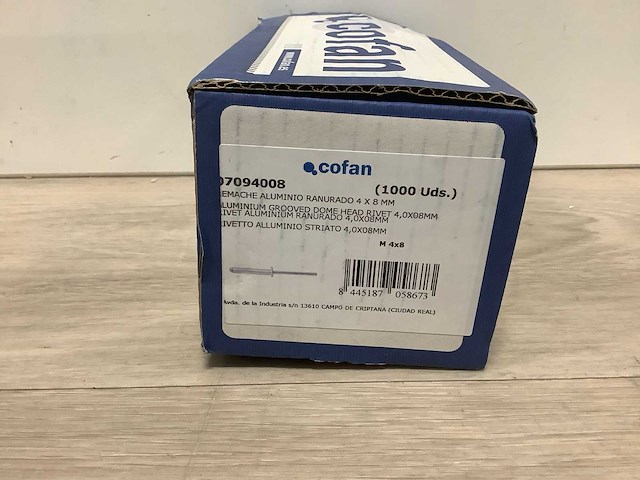 Cofan aluminium 4x8 popnagel (5000x) - afbeelding 2 van  3