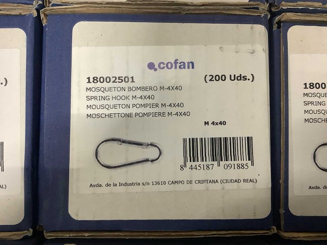 Cofan musketonhaak m 4x40 (2400x) - afbeelding 2 van  5