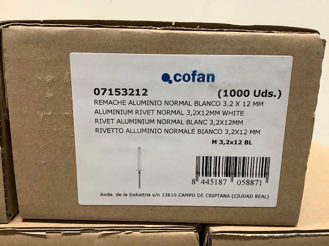 Cofan popnagel 3,2 x 12 (7000x) - afbeelding 2 van  5