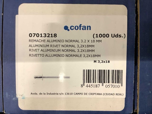 Cofan popnagel 3,2 x 18 (12000x) - afbeelding 3 van  5