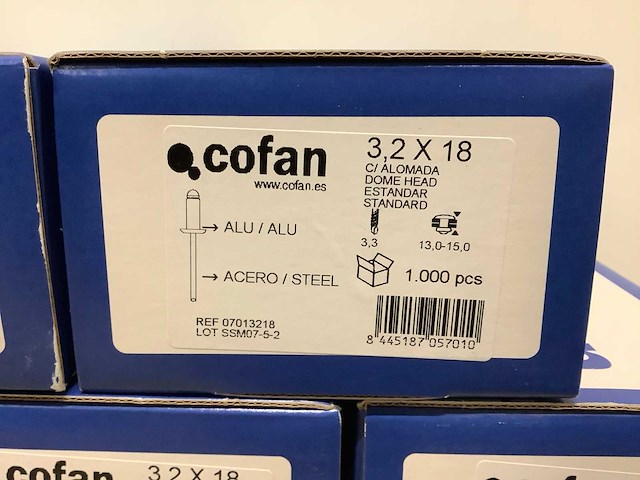Cofan popnagel 3,2 x 18 (7000x) - afbeelding 2 van  4