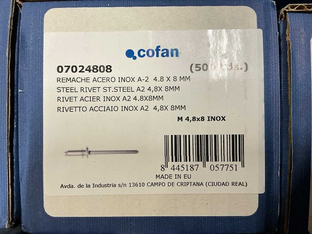 Cofan popnagel 4,8 x 8 (6000x) - afbeelding 4 van  5