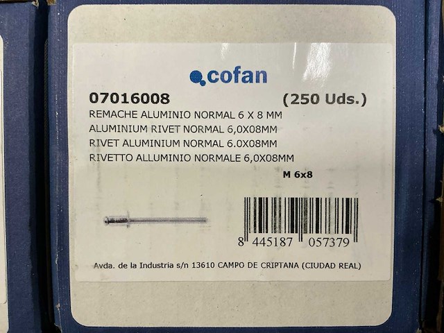 Cofan popnagel 6 x 8 (3000x) - afbeelding 4 van  5