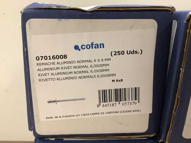 Cofan popnagel 6x8mm (2750x) - afbeelding 2 van  3