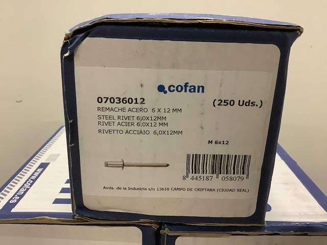 Cofan popnagels 6x12mm (1250x) - afbeelding 2 van  3