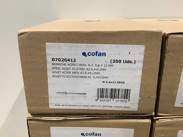 Cofan roestvrijstalen a2-klinknagels met bolkop (3500x) - afbeelding 3 van  3