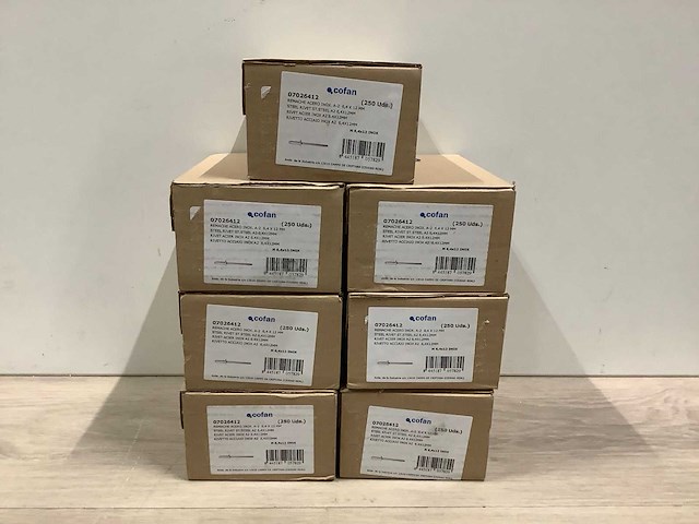 Cofan roestvrijstalen a2-klinknagels met bolkop 6,4x12mm (1750x) - afbeelding 1 van  2