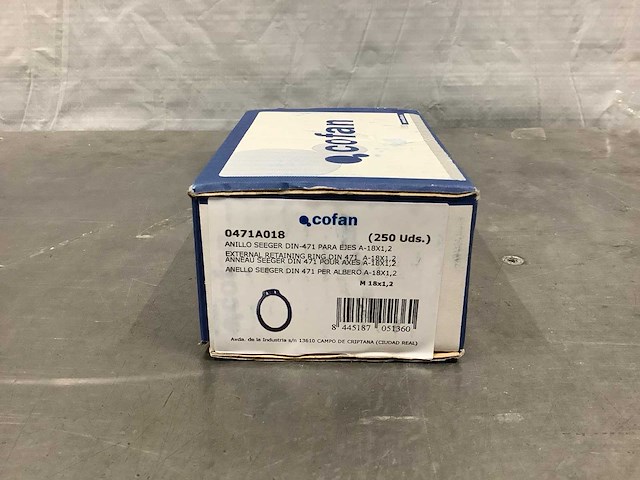 Cofan seeger-ringen din 471 voor uitwendige assen (4000x) - afbeelding 1 van  2