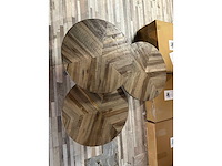 Coffeetafels blad maat 55 cm taupe - afbeelding 2 van  2