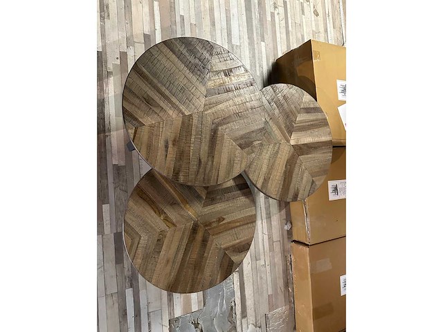 Coffeetafels blad maat 55 cm taupe - afbeelding 2 van  2