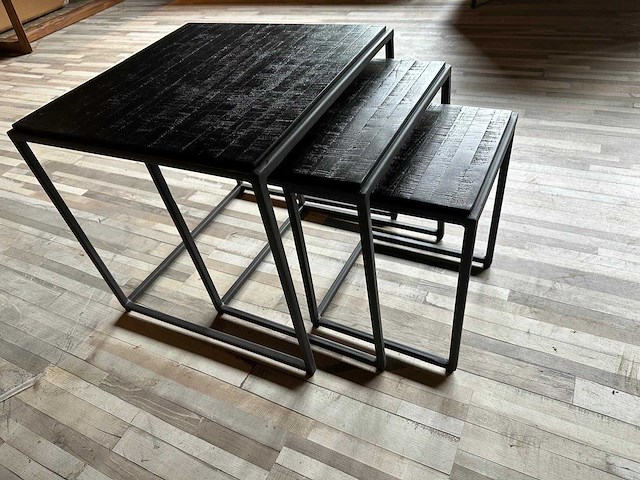 Coffeetafels blad maat 55 cm zwart - afbeelding 2 van  2