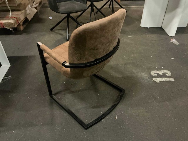 Cognac eetkamer armstoel - afbeelding 3 van  3