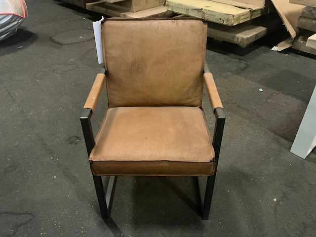 Cognac eetkamer armstoel - afbeelding 2 van  4