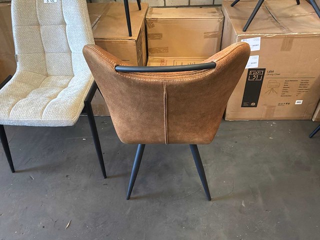 Cognac eetkamerstoel (3x) - afbeelding 6 van  6
