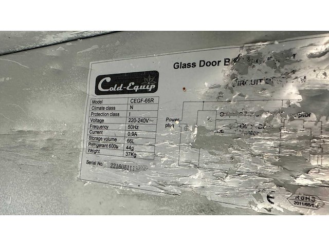 Cold equip - cegf-66r - koelkast - afbeelding 3 van  3
