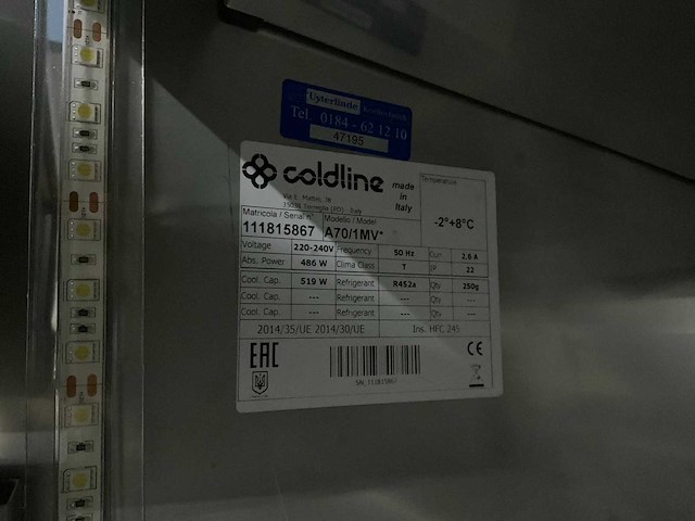 Coldline a70/1mv glasdeur koelkast - afbeelding 8 van  8