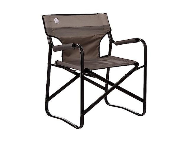 Coleman staal deck campingstoel opvouwbaar zwart staal - afbeelding 1 van  4
