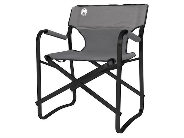 Coleman staal deck campingstoel opvouwbaar zwart staal - afbeelding 2 van  4