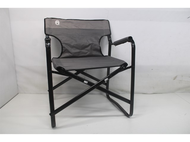 Coleman staal deck campingstoel opvouwbaar zwart staal - afbeelding 3 van  4