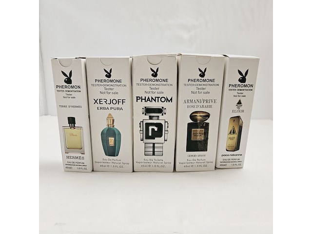 Collectie pheromone parfum - bekende merken - 5 x 45ml - afbeelding 1 van  5