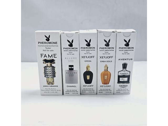 Collectie pheromone parfum - bekende merken - 5 x 45ml - afbeelding 1 van  4