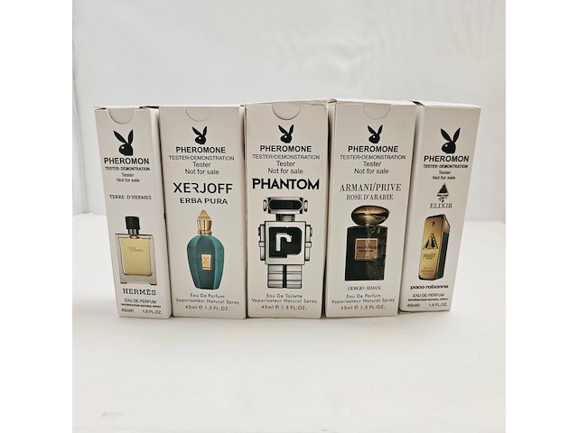 Collectie pheromone parfum - bekende merken - 5 x 45ml - afbeelding 1 van  5