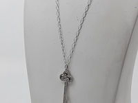 Collier, 18 karaats met platina hanger - afbeelding 2 van  11