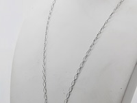 Collier, 18 karaats met platina hanger - afbeelding 3 van  11