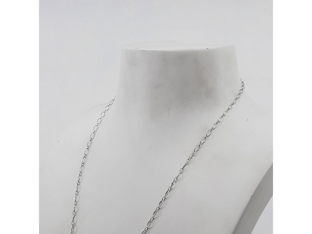 Collier, 18 karaats met platina hanger - afbeelding 4 van  11