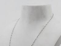 Collier, 18 karaats met platina hanger - afbeelding 4 van  11