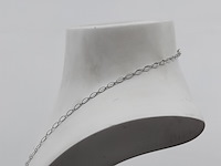 Collier, 18 karaats met platina hanger - afbeelding 5 van  11