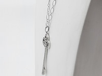 Collier, 18 karaats met platina hanger - afbeelding 6 van  11