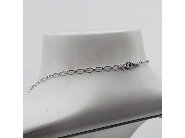 Collier, 18 karaats met platina hanger - afbeelding 7 van  11