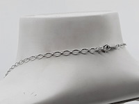 Collier, 18 karaats met platina hanger - afbeelding 7 van  11