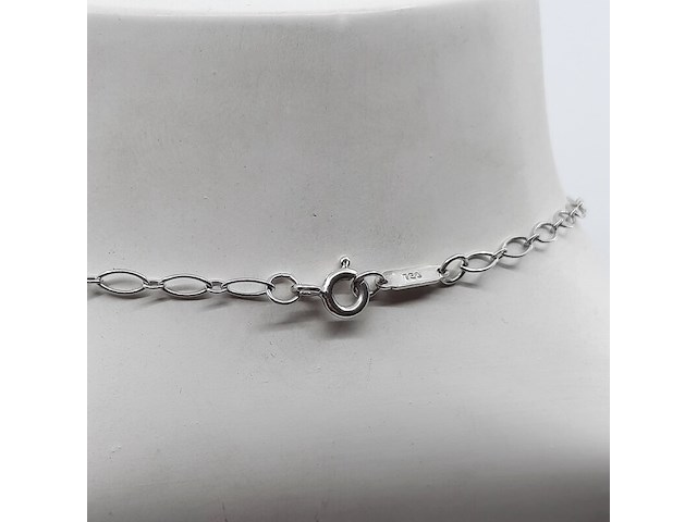 Collier, 18 karaats met platina hanger - afbeelding 8 van  11
