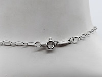 Collier, 18 karaats met platina hanger - afbeelding 8 van  11