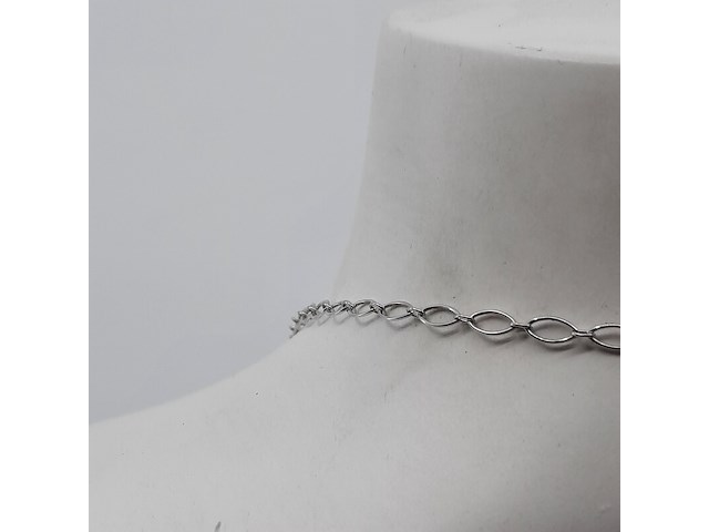 Collier, 18 karaats met platina hanger - afbeelding 9 van  11