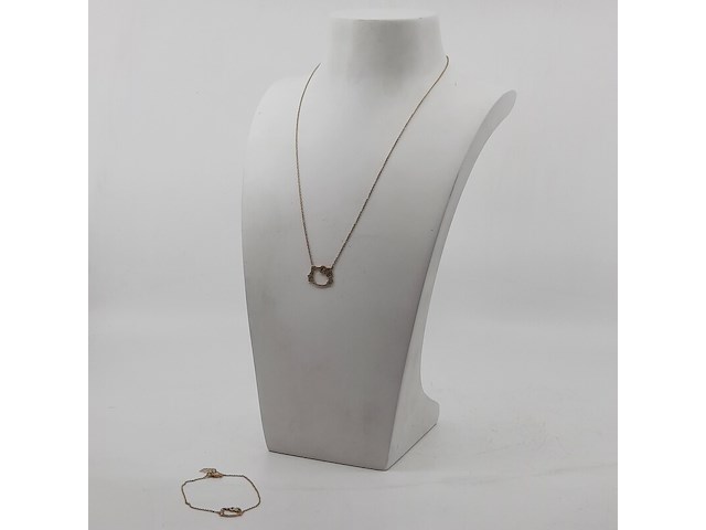 Collier en armband, 18 karaats - afbeelding 1 van  15