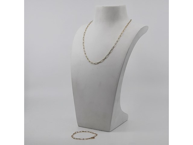 Collier en armband, 18 karaats - afbeelding 1 van  15