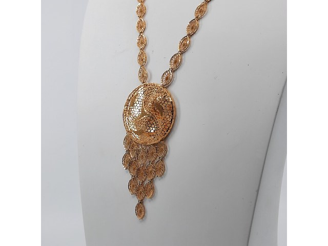 Collier en paar oorhangers, 20 karaats - afbeelding 2 van  18