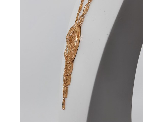 Collier en paar oorhangers, 20 karaats - afbeelding 5 van  18